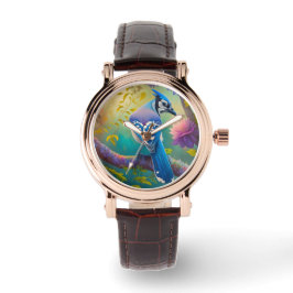 Fantasy Vogels Blauwe Jay Horloge