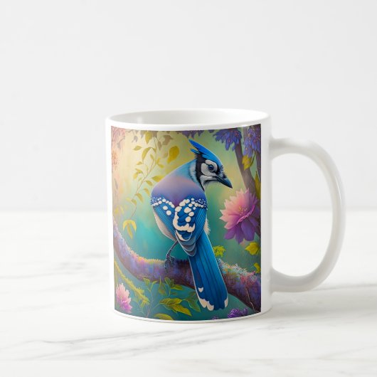 Fantasy Vogels Blauwe Jay Koffiemok (Rechts)