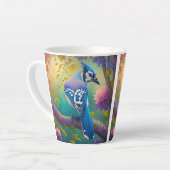 Fantasy Vogels Blauwe Jay Latte Mok (Linkerhoek)