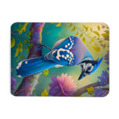 Fantasy Vogels Blauwe Jay Magneet (Horizontaal)