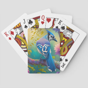 Fantasy Vogels Blauwe Jay Pokerkaarten