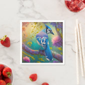 Fantasy Vogels Blauwe Jay Servet (Insitu)