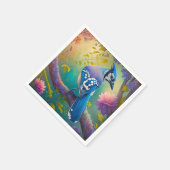 Fantasy Vogels Blauwe Jay Servet (Hoek)
