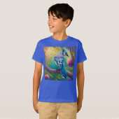 Fantasy Vogels Blauwe Jay T-shirt (Voorkant volledig)