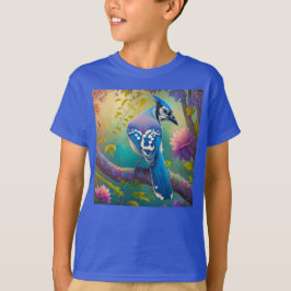 Fantasy Vogels Blauwe Jay T-shirt