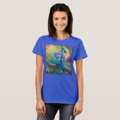 Fantasy Vogels Blauwe Jay T-shirt (Voorkant volledig)