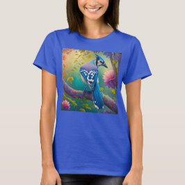 Fantasy Vogels Blauwe Jay T-shirt