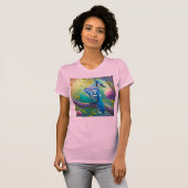Fantasy Vogels Blauwe Jay T-shirt (Voorkant volledig)