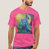 Fantasy Vogels Blauwe Jay T-shirt (Voorkant)
