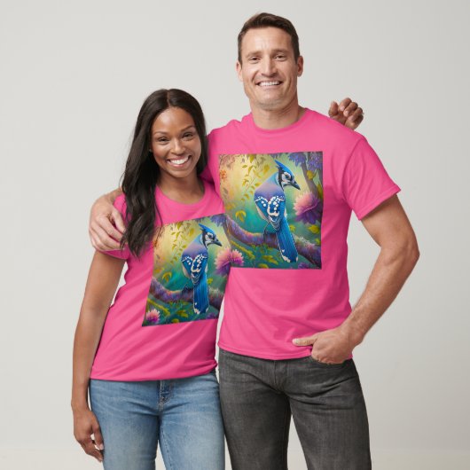 Fantasy Vogels Blauwe Jay T-shirt (Unisex)