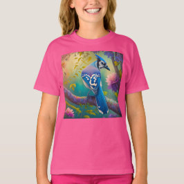 Fantasy Vogels Blauwe Jay T-shirt
