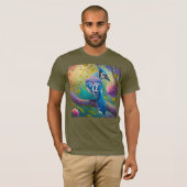 Fantasy Vogels Blauwe Jay T-shirt (Voorkant volledig)