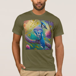 Fantasy Vogels Blauwe Jay T-shirt