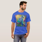 Fantasy Vogels Blauwe Jay T-shirt (Voorkant volledig)