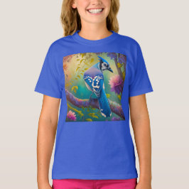 Fantasy Vogels Blauwe Jay T-shirt