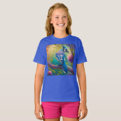 Fantasy Vogels Blauwe Jay T-shirt (Voorkant volledig)