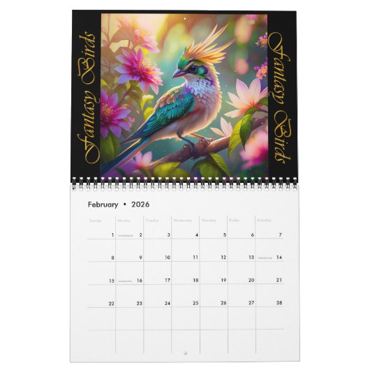 Fantasy Vogels Iridescent Series Kalender (Feb 2026)