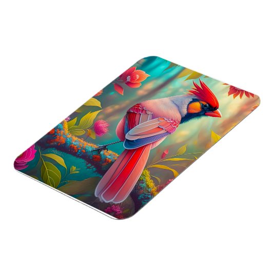 Fantasy Vogels Mannelijk Kardinaal Magneet (Linkerzijde)