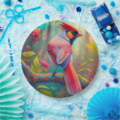 Fantasy Vogels Mannelijk Kardinaal Papieren Bordje (Feest)