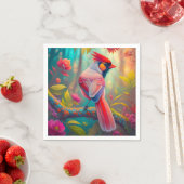 Fantasy Vogels Mannelijk Kardinaal Servet (Insitu)