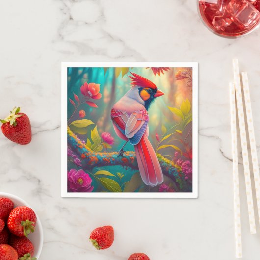 Fantasy Vogels Mannelijk Kardinaal Servet (Insitu)