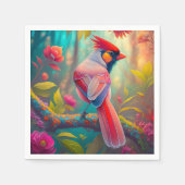 Fantasy Vogels Mannelijk Kardinaal Servet (Voorkant)