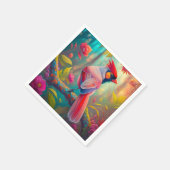 Fantasy Vogels Mannelijk Kardinaal Servet (Hoek)