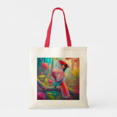Fantasy Vogels Mannelijk Kardinaal Tote Bag (Achterkant)
