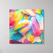 Fantasy Vogels Zijde Vogel Canvas Afdruk (Voorkant)