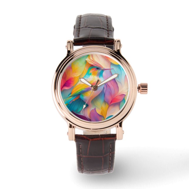 Fantasy Vogels Zijde Vogel Horloge (Voorkant)
