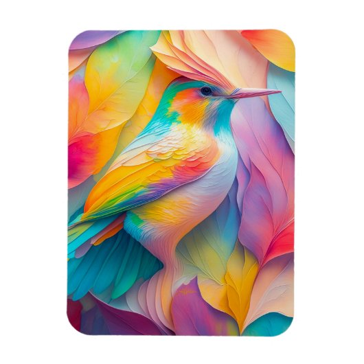 Fantasy Vogels Zijde Vogel Magneet (Verticaal)