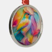 Fantasy Vogels Zijde Vogel Metalen Ornament (Rechts)
