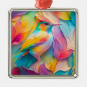 Fantasy Vogels Zijde Vogel Metalen Ornament (Voorkant)