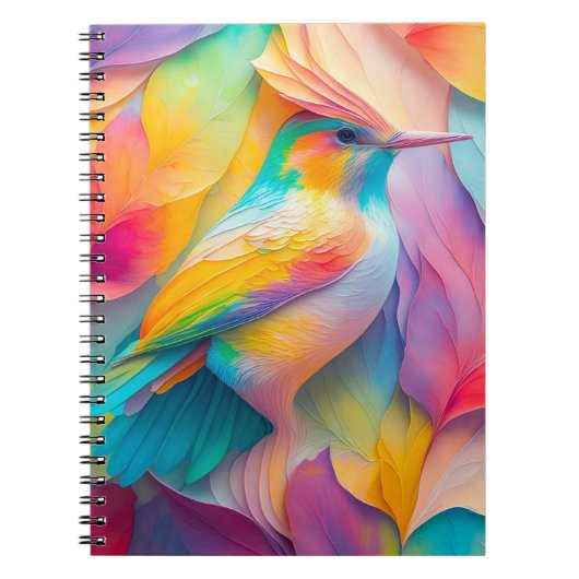 Fantasy Vogels Zijde Vogel Notitieboek (Voorkant)