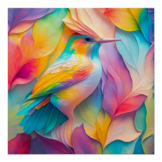 Fantasy Vogels Zijde Vogel Perfect Poster (Voorkant)