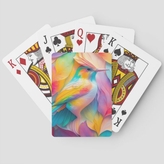 Fantasy Vogels Zijde Vogel Pokerkaarten (Achterkant)