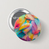 Fantasy Vogels Zijde Vogel Ronde Button 5,7 Cm (Voorkant /achterkant)
