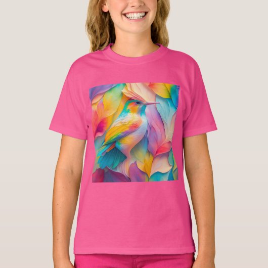 Fantasy Vogels Zijde Vogel T-shirt (Voorkant)