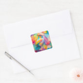 Fantasy Vogels Zijde Vogel Vierkante Sticker (Envelop)
