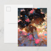 Fantasy Vrouw Afrikaanse Amerikaanse Kunst Briefkaart (Voorkant / Achterkant)