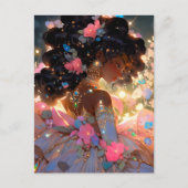 Fantasy Vrouw Afrikaanse Amerikaanse Kunst Briefkaart (Voorkant)