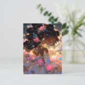 Fantasy Vrouw Afrikaanse Amerikaanse Kunst Briefkaart (Staand voorkant)