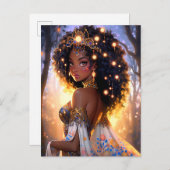 Fantasy Vrouw Afrikaanse Amerikaanse Kunst Briefkaart (Voorkant / Achterkant)