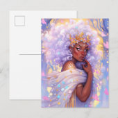 Fantasy Vrouw Afrikaanse Amerikaanse Kunst Briefkaart (Voorkant / Achterkant)
