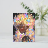 Fantasy Vrouw Afrikaanse Amerikaanse Kunst Briefkaart (Staand voorkant)