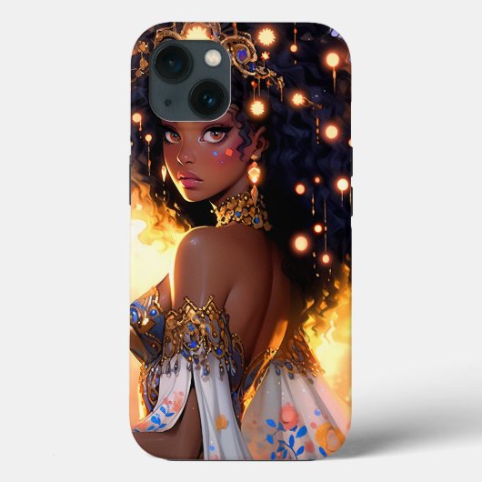Fantasy Vrouw Afrikaanse Amerikaanse Kunst Case-Mate iPhone Case (Achterkant)
