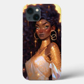 Fantasy Vrouw Afrikaanse Amerikaanse Kunst Case-Mate iPhone Case (Achterkant)