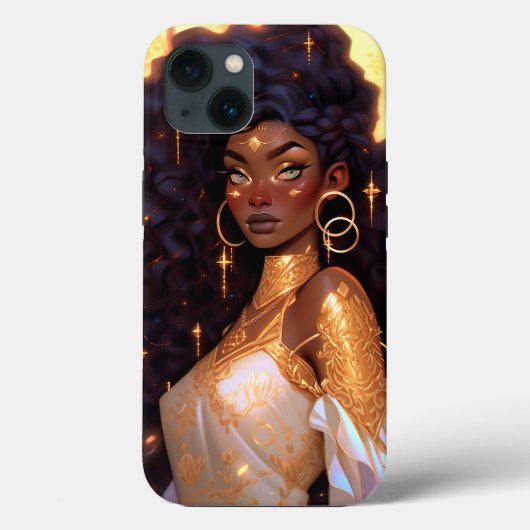 Fantasy Vrouw Afrikaanse Amerikaanse Kunst Case-Mate iPhone Case (Achterkant)