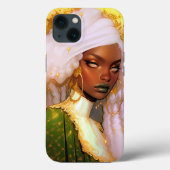 Fantasy Vrouw Afrikaanse Amerikaanse Kunst Case-Mate iPhone Case (Achterkant)