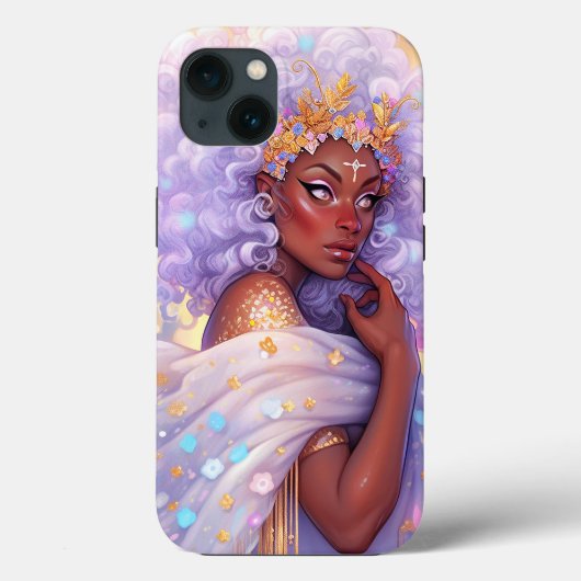 Fantasy Vrouw Afrikaanse Amerikaanse Kunst Case-Mate iPhone Case (Achterkant)